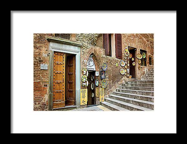 Siena Framed Print featuring the photograph Siena Shopping by Jill Love