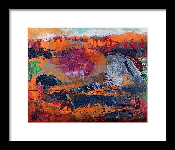 Landscape Painting Framed Print featuring the painting Sierra Forest - Autumn Landscape by Walter Fahmy