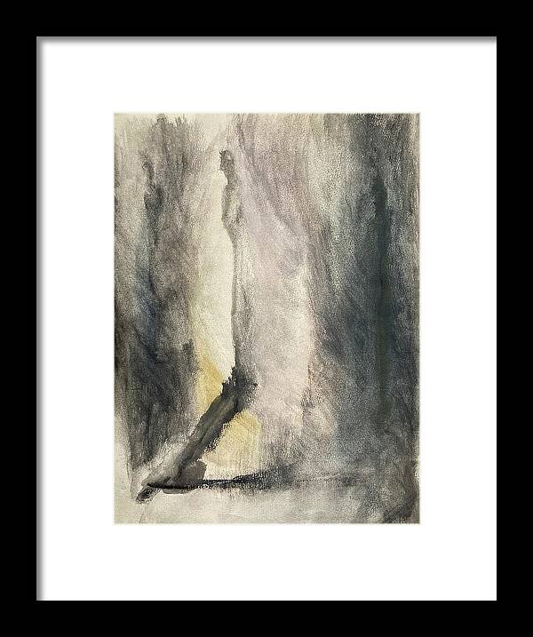 Gouache Framed Print featuring the painting silhouettes I by David Euler