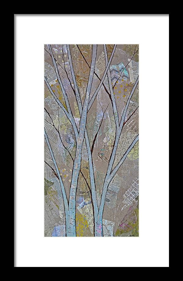Silver Birch Framed Print featuring the painting Silver Birch I by Shadia Derbyshire