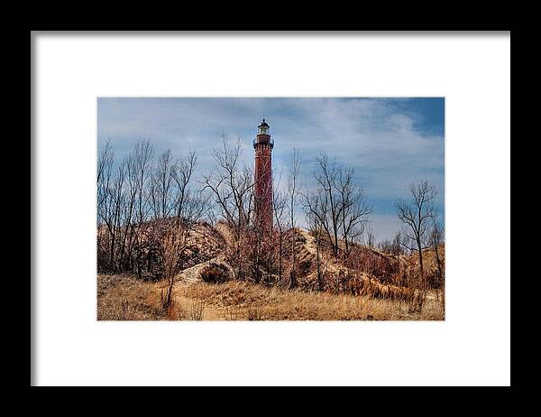 Northernmichigan Framed Print featuring the photograph Silver Lake Lighthouse..... IMG_3937 HRes by Michael Thomas