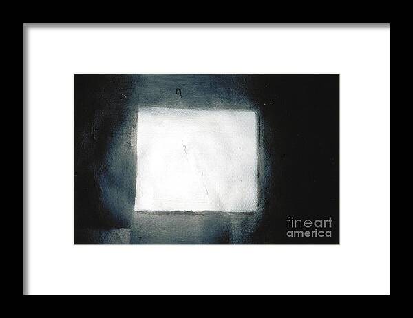 Black And Silver / Yin And Yang Framed Print featuring the painting Silver Square and Shadows by Fereshteh Stoecklein