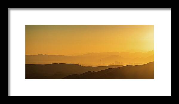Early Framed Print featuring the photograph Sin City Mirage by Local Snaps Photography