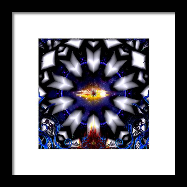 Abstract Framed Print featuring the digital art Singularity by Michael Damiani