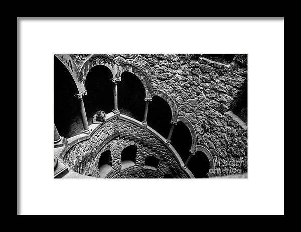 Black And White Framed Print featuring the photograph Sintra Tower by Naomi Maya