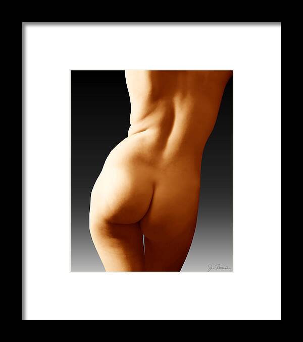 Nude Framed Print featuring the photograph Sinuous Nude by Joe Bonita