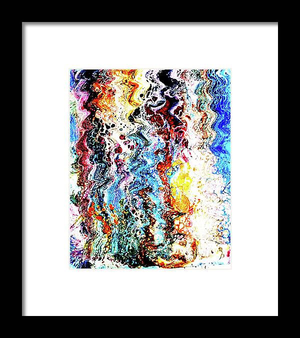Colors Framed Print featuring the painting Sizzle by Anna Adams