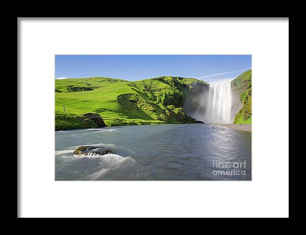 Skoga Framed Print featuring the photograph Skogafoss, Iceland by Arterra Picture Library