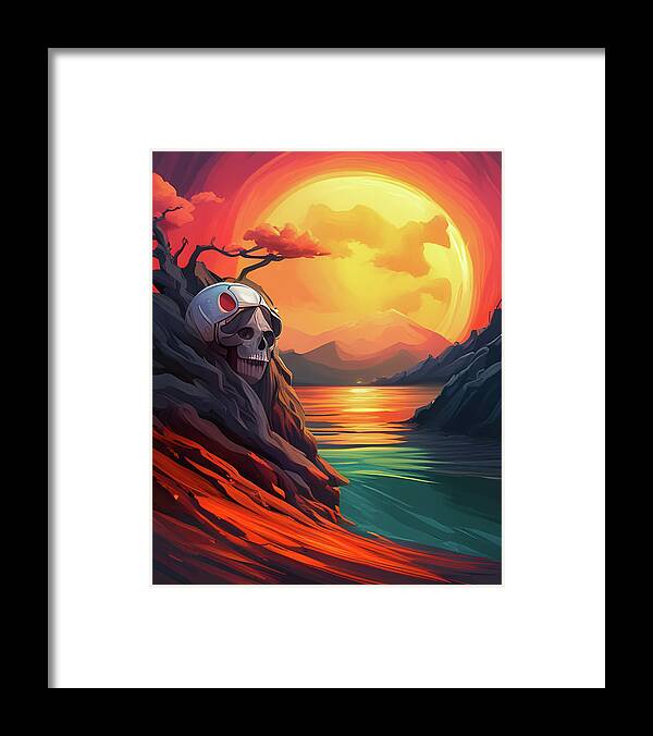 Mountains Framed Print featuring the digital art Skull Valley by Jason Denis