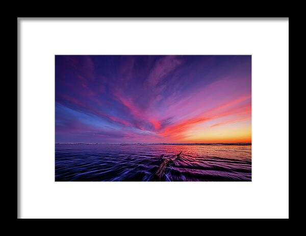 Grayland Framed Print featuring the photograph Sky Ablaze by Dan Mihai
