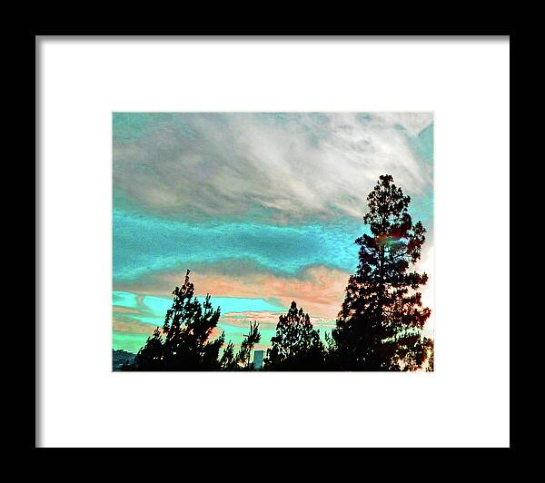 Sky Framed Print featuring the photograph Sky From My Window by Andrew Lawrence