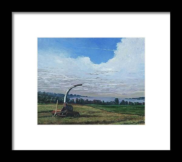 Landscape Framed Print featuring the painting Sky Paths 4 by Douglas Jerving