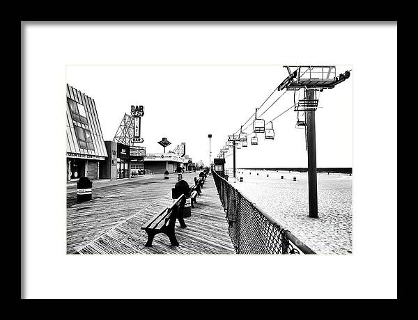 Sky Ride Framed Print featuring the photograph Sky Ride at Seaside Heights in New Jersey by John Rizzuto
