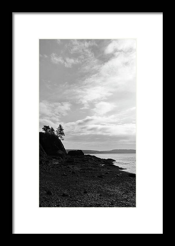 B&w Framed Print featuring the photograph Skyscape Partridge Beach-2 by Alan Norsworthy