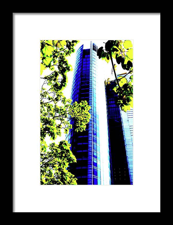 Skyscraper Framed Print featuring the photograph Skyscraper And Tree In Warsaw, Poland 4 by John Siest