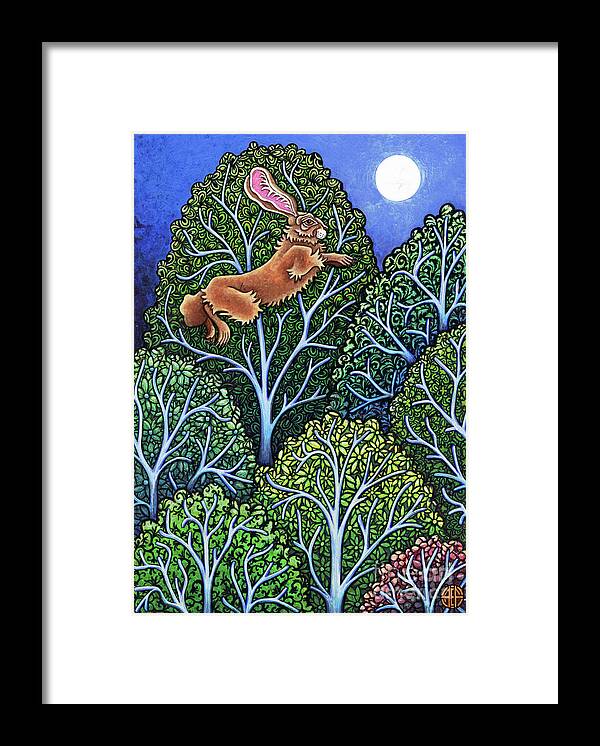 Hare Framed Print featuring the painting Skyward Bound by Amy E Fraser