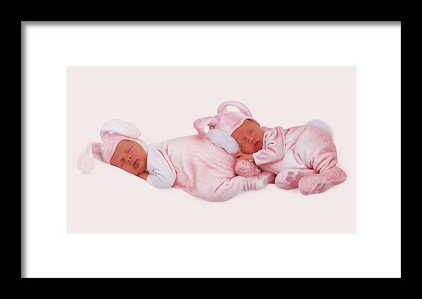 Bunnies Framed Print featuring the photograph Sleeping Bunnies #6 by Anne Geddes
