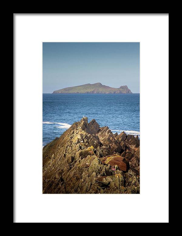 Blue Framed Print featuring the photograph Sleeping Giant Blue and Gold by Mark Callanan