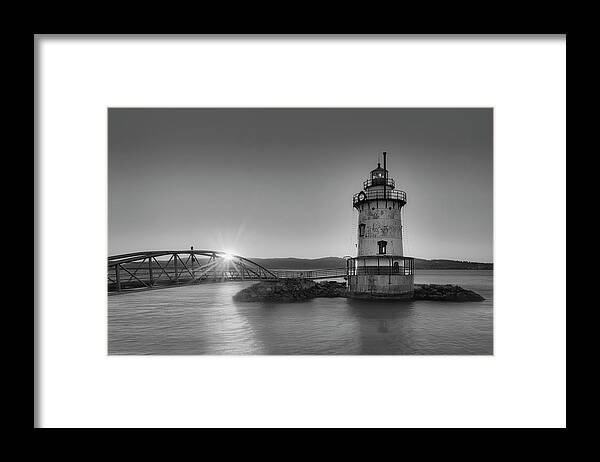Tarrytown Framed Print featuring the photograph Sleepy Hollow Light NY BW by Susan Candelario