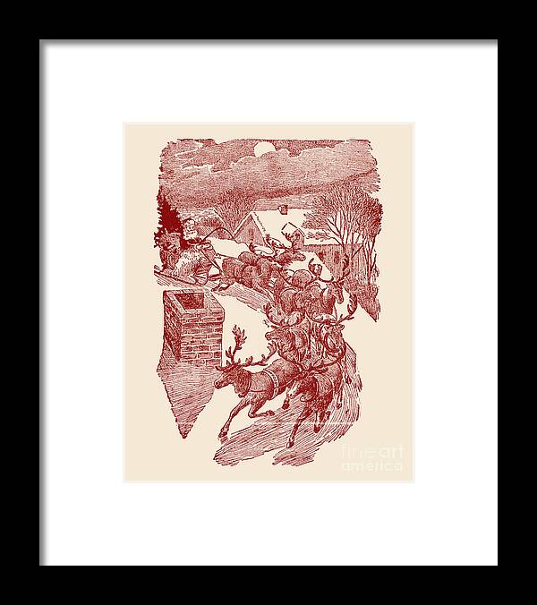 Christmas Framed Print featuring the digital art Sleigh Ride by Madame Memento
