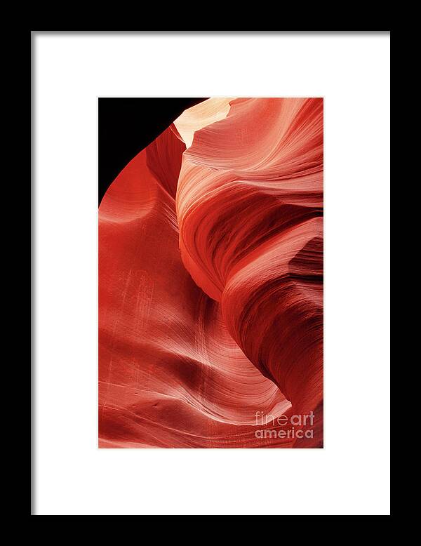 Dave Welling Framed Print featuring the photograph Slot Canyon Swirls Corkscrew Or Upper Antelope Arizon by Dave Welling