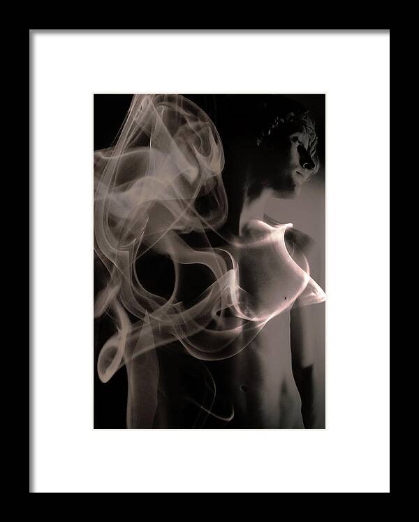 Queer Framed Print featuring the digital art Smoke #1 by John Waiblinger