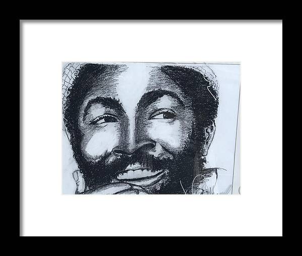  Framed Print featuring the drawing Smile by Angie ONeal