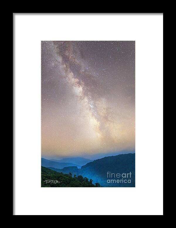 Smoky Mountains Framed Print featuring the photograph Smoky Mountains Starry Cosby Valley by Theresa D Williams