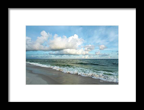 Smooth Framed Print featuring the photograph Smooth Waves on the Gulf of Mexico by Beachtown Views