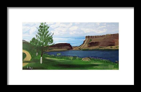 River Framed Print featuring the painting Snake River Murphy Idaho by Linda Feinberg