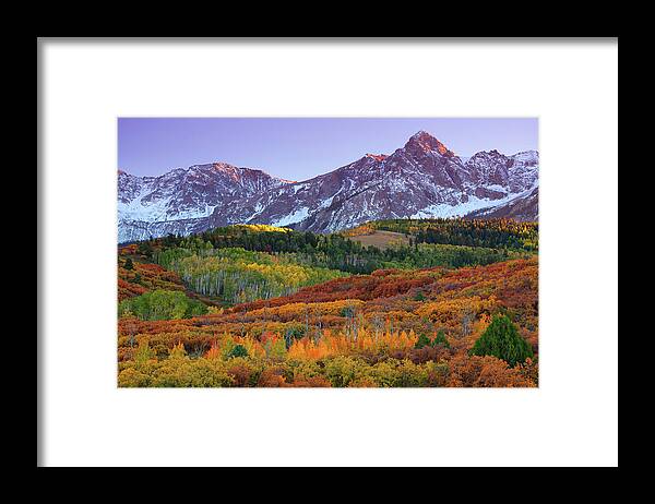 Sneffels Framed Print featuring the photograph Sneffels Sunset by Darren White