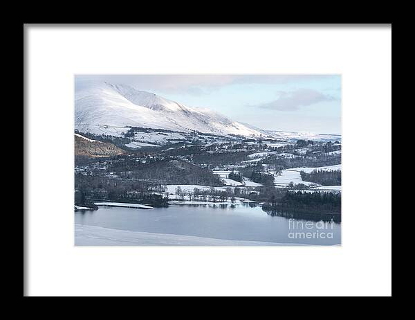 Photographer Framed Print featuring the photograph Snow covered mountains, the Lake District by Perry Rodriguez