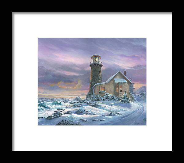 Michael Humphries Framed Print featuring the painting Snow Drifts by Michael Humphries