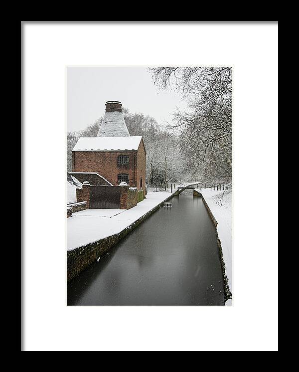 Kiln Framed Print featuring the photograph Snowy canal by Average Images