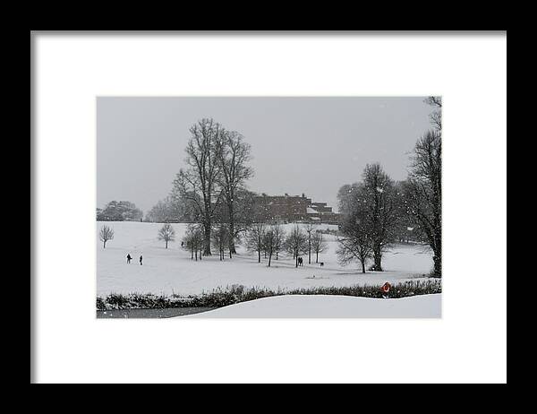 Herts Framed Print featuring the photograph Snowy scene by Andrew Lalchan