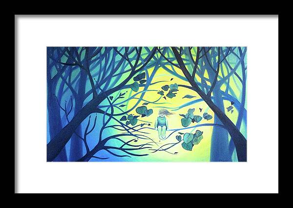 Blue Framed Print featuring the painting So Light by Franci Hepburn