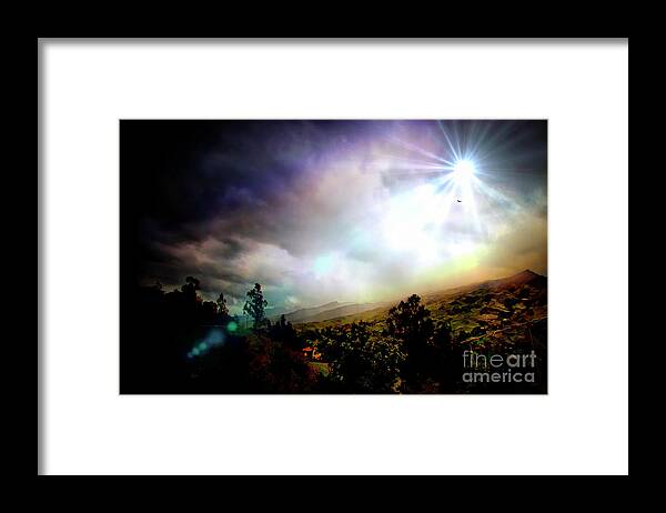 2115f Framed Print featuring the photograph Soaring In The Sunlight Over The Andes by Al Bourassa