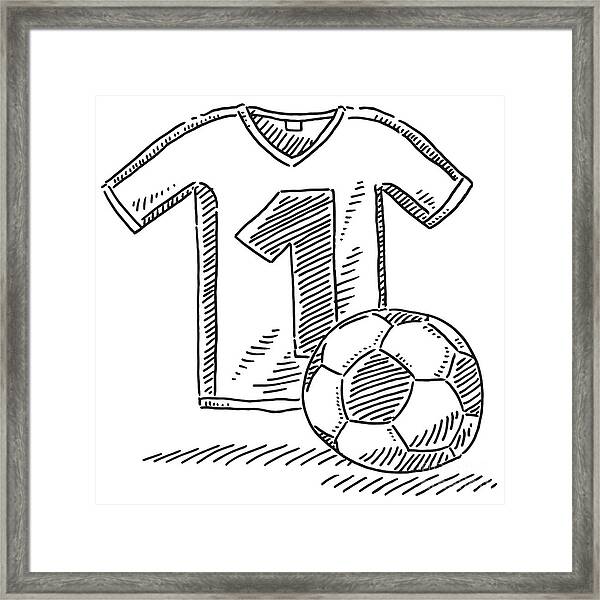 Ink sketch of soccer Royalty Free Vector Image