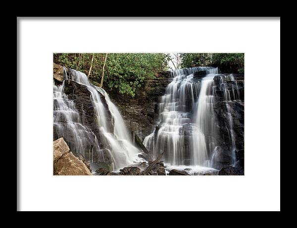 Great Smoky Mountains National Park Framed Print featuring the photograph Soco Falls #1 by Stacy Abbott