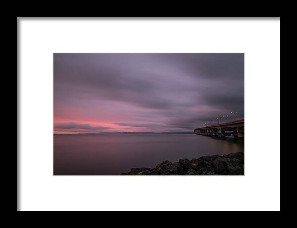 Clouds Framed Print featuring the photograph Softly at Sunset by Alex Lapidus