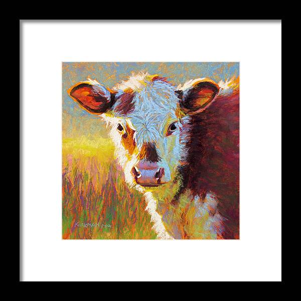 Animals Framed Print featuring the pastel Sol by Rita Kirkman