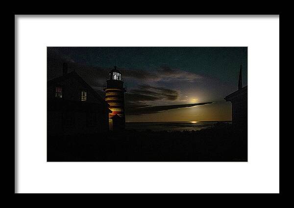 Solitary Outpost Framed Print featuring the photograph Solitary Outpost West Quoddy Head Lighthouse by Marty Saccone