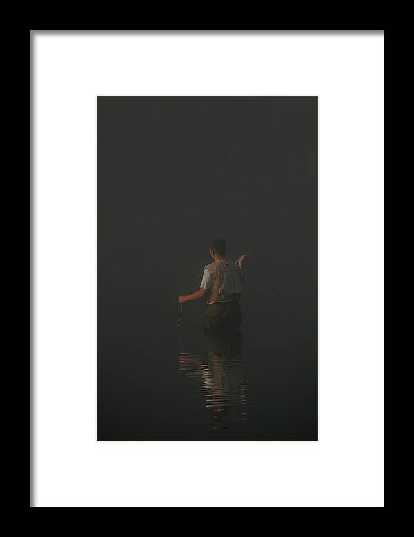 Fishing Framed Print featuring the photograph Solitude by Lens Art Photography By Larry Trager