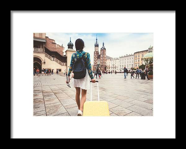 People Framed Print featuring the photograph Solo traveler in Krakow by Martin-dm
