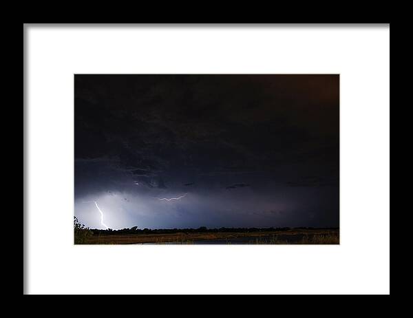 Nebraskasc Framed Print featuring the photograph Some Cracks of Nebraska Thunder 006 by Dale Kaminski