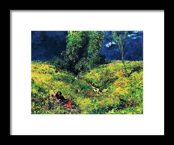 Sommer Framed Print featuring the painting Sommer - Digital Remastered Edition by Hans Thoma