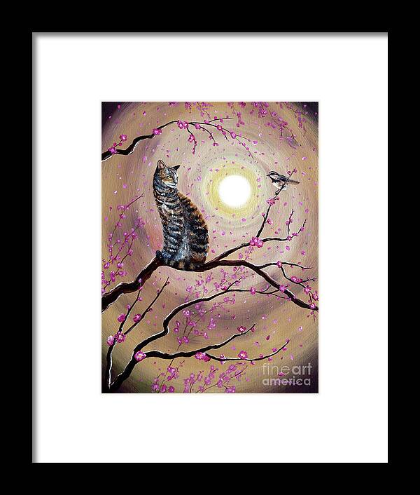 Zen Framed Print featuring the painting Song of the Chickadee by Laura Iverson