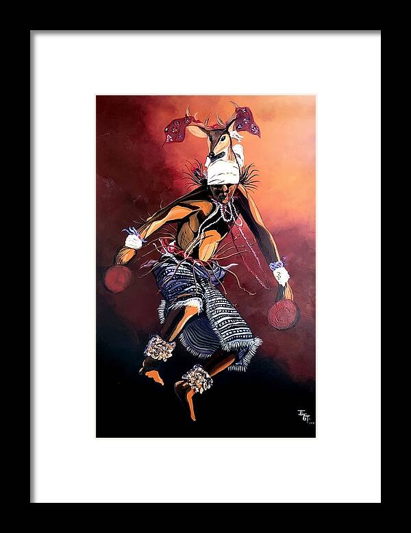 Yaki Framed Print featuring the painting Sonoran Son VI by Emanuel Alvarez Valencia