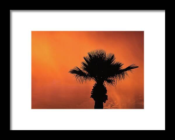 Monsoon Sunset Framed Print featuring the photograph Soothing Sunset by Elaine Malott