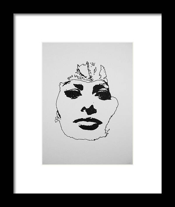 Sophia Framed Print featuring the drawing Sophia by Lynet McDonald